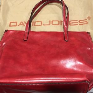 New. Beautiful Red Leather Bag w/insert